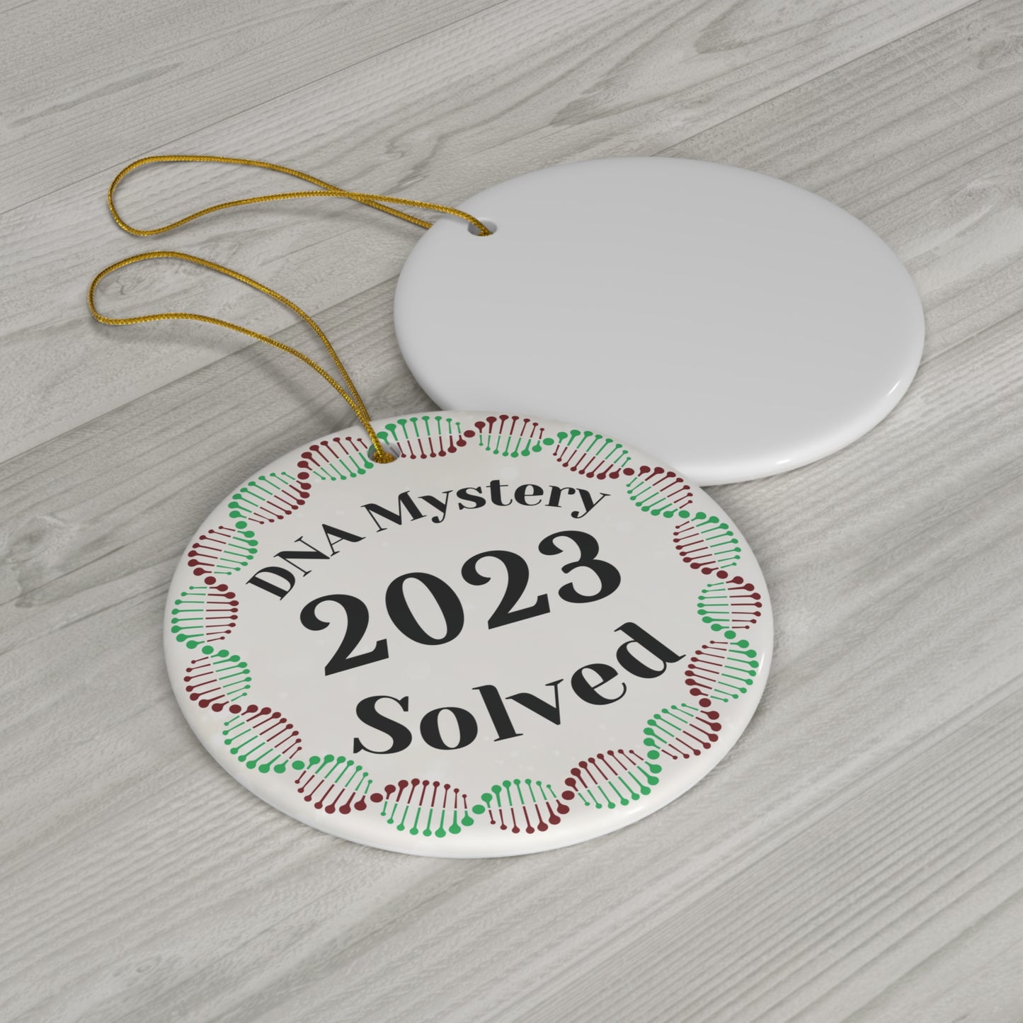 DNA Mystery Solved Ceramic Ornament