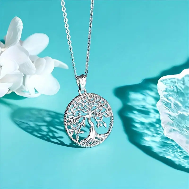 Slivery Tree of Life Necklace