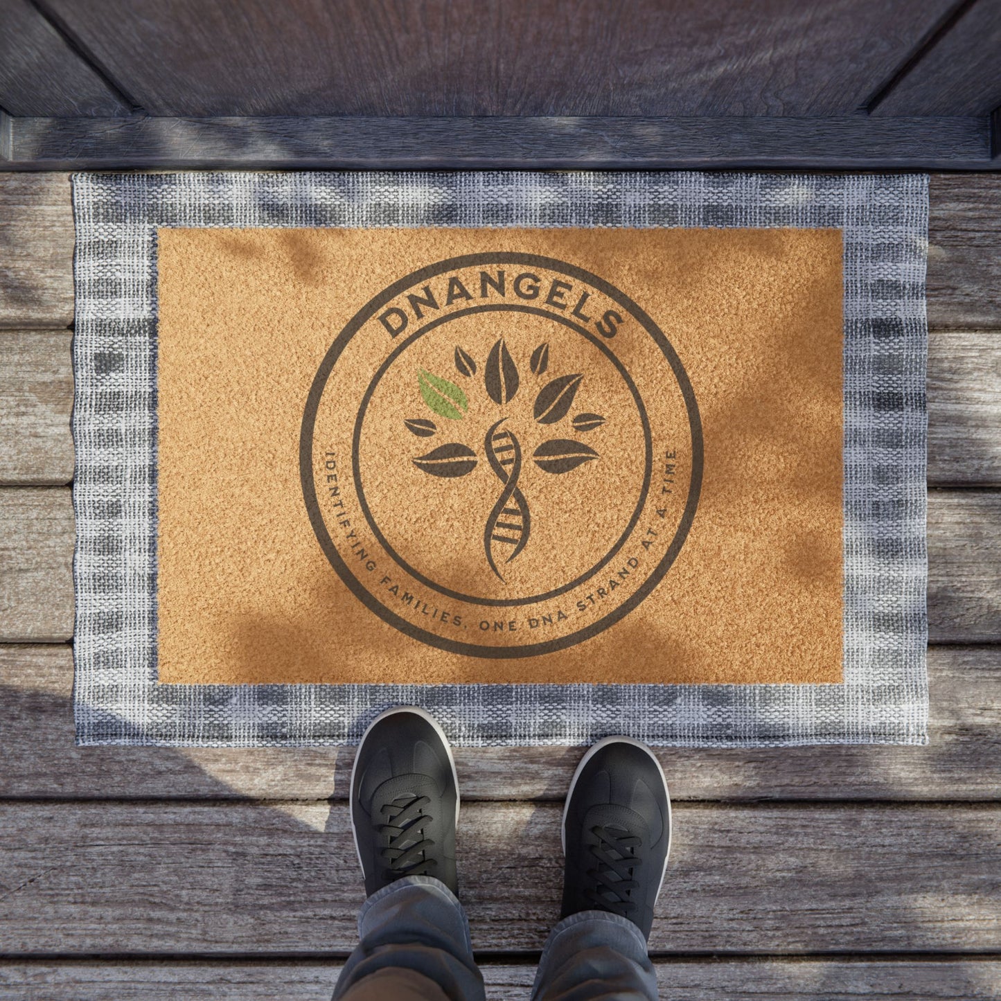 Personalized DNANGELS Doormat | Eco-Friendly Welcome Mat with Unique Design