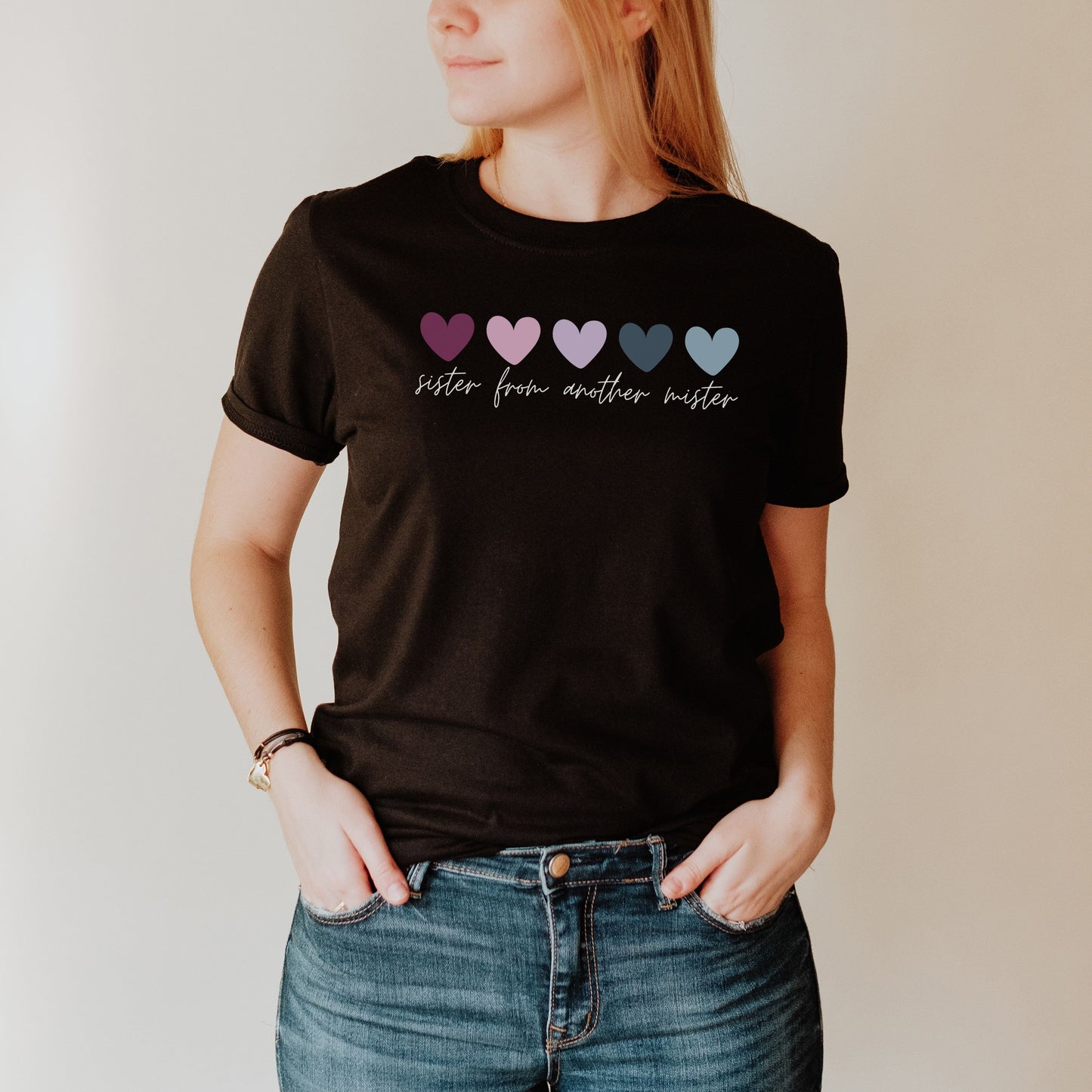 Sister From Another Mister Hearts T-Shirt
