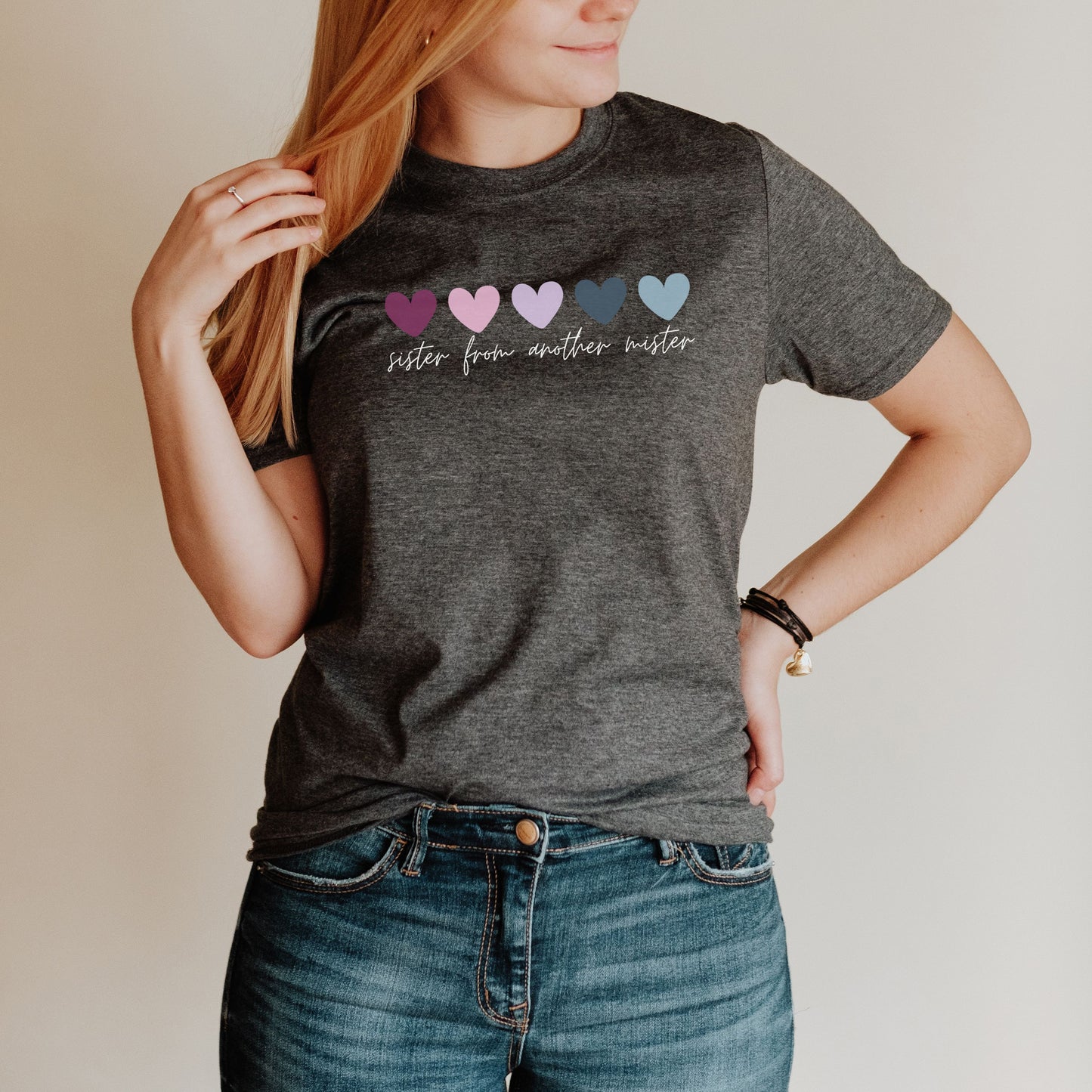 Sister From Another Mister Hearts T-Shirt