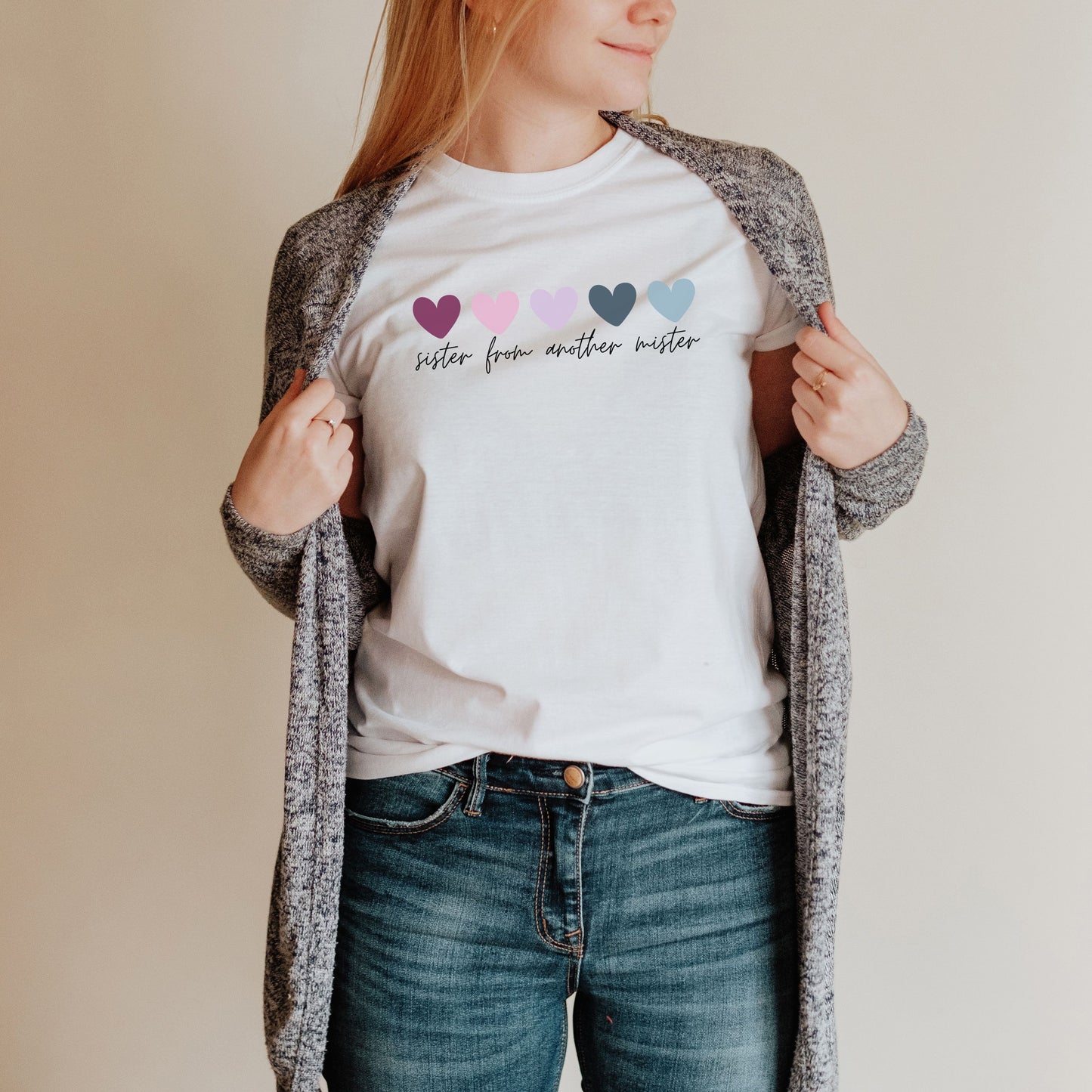Sister From Another Mister Hearts T-Shirt