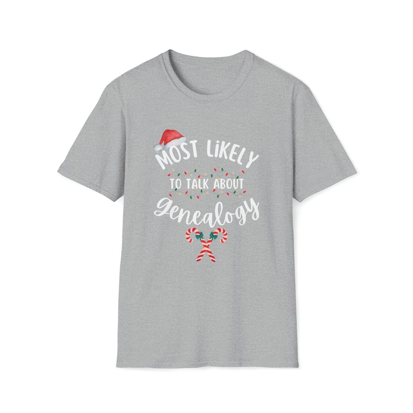 Most Likely To Talk About Genealogy Unisex Softstyle T-Shirt