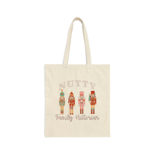 Nutty Family Historian Cotton Canvas Tote Bag