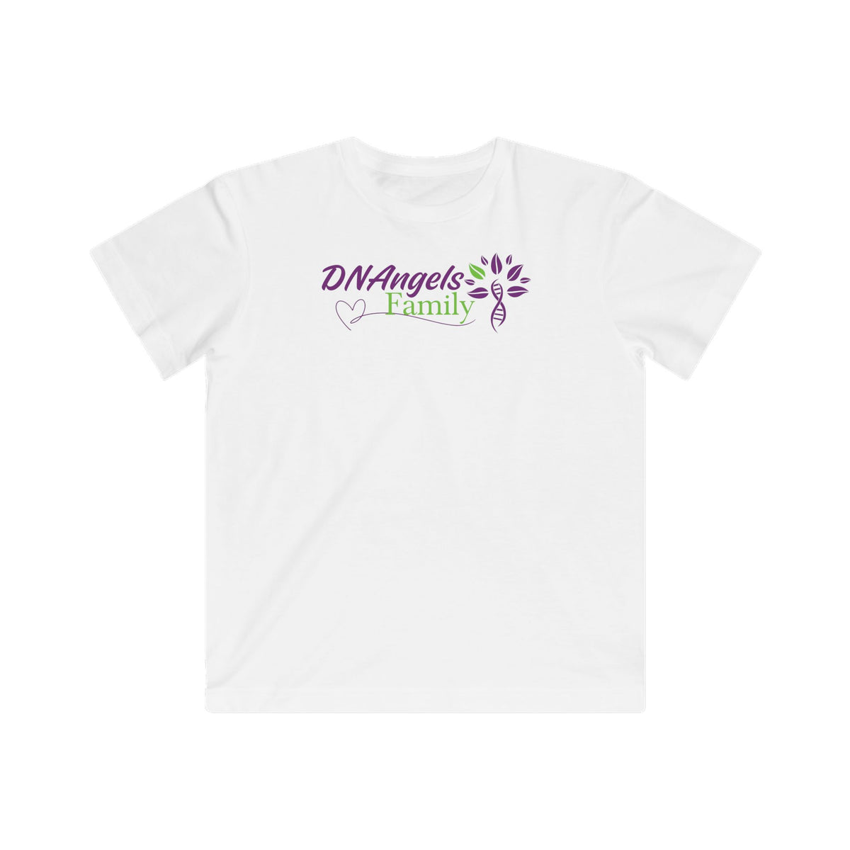 Kids T-Shirt - "DNAngels Family" Purple & Green Logo Tee