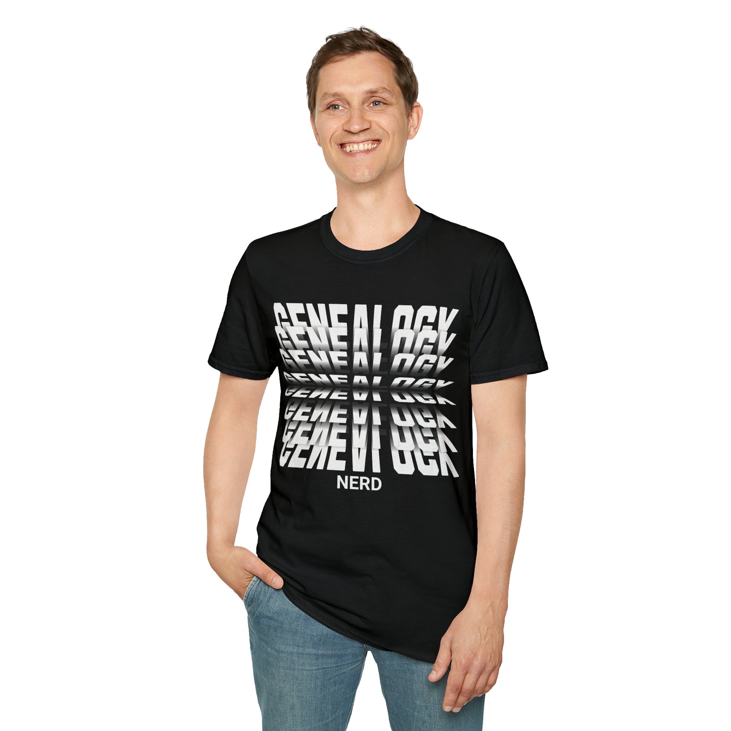 Genealogy Nerd Unisex Softstyle T-Shirt