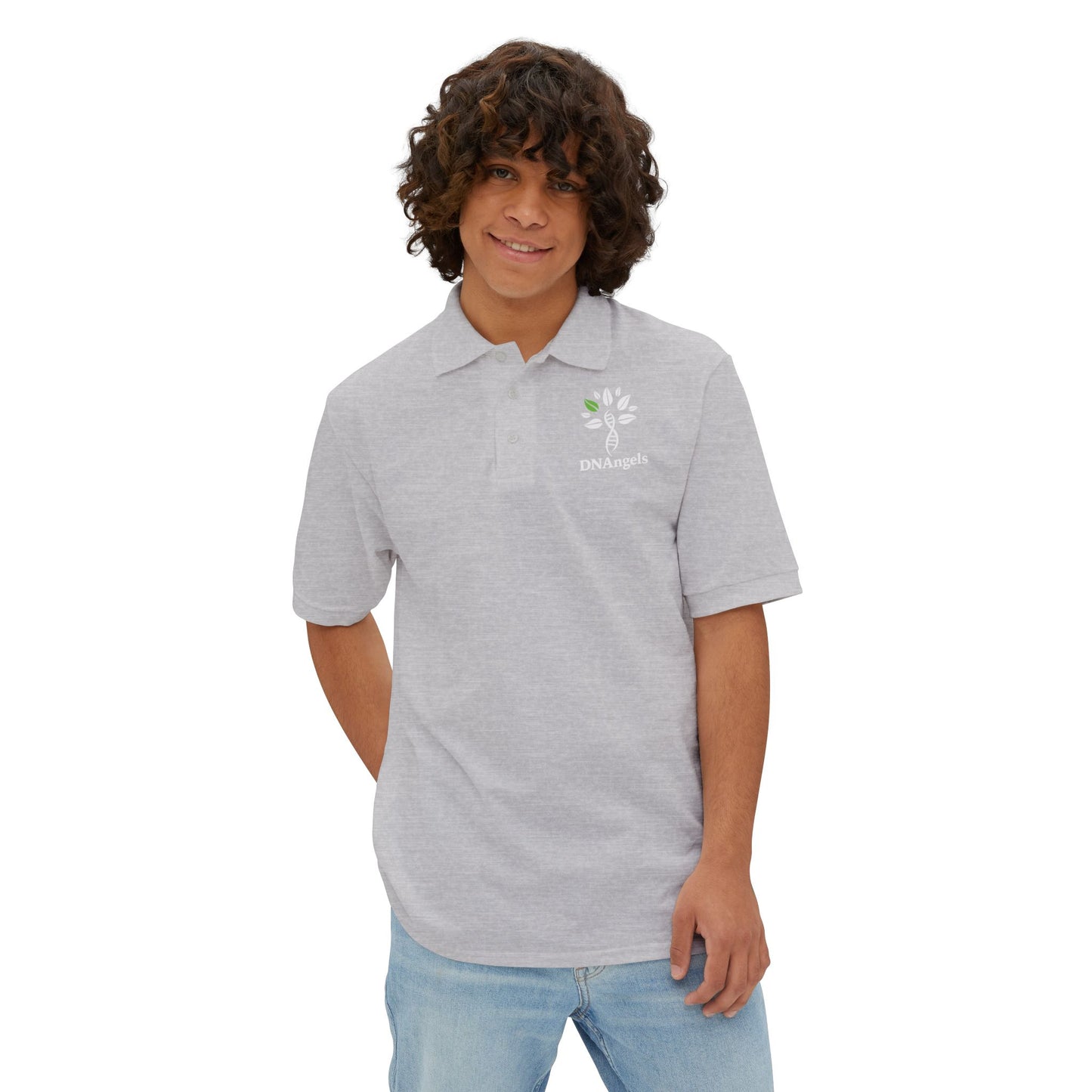 DNAngels Men's Piqué Polo - Stylish Comfort for Everyone