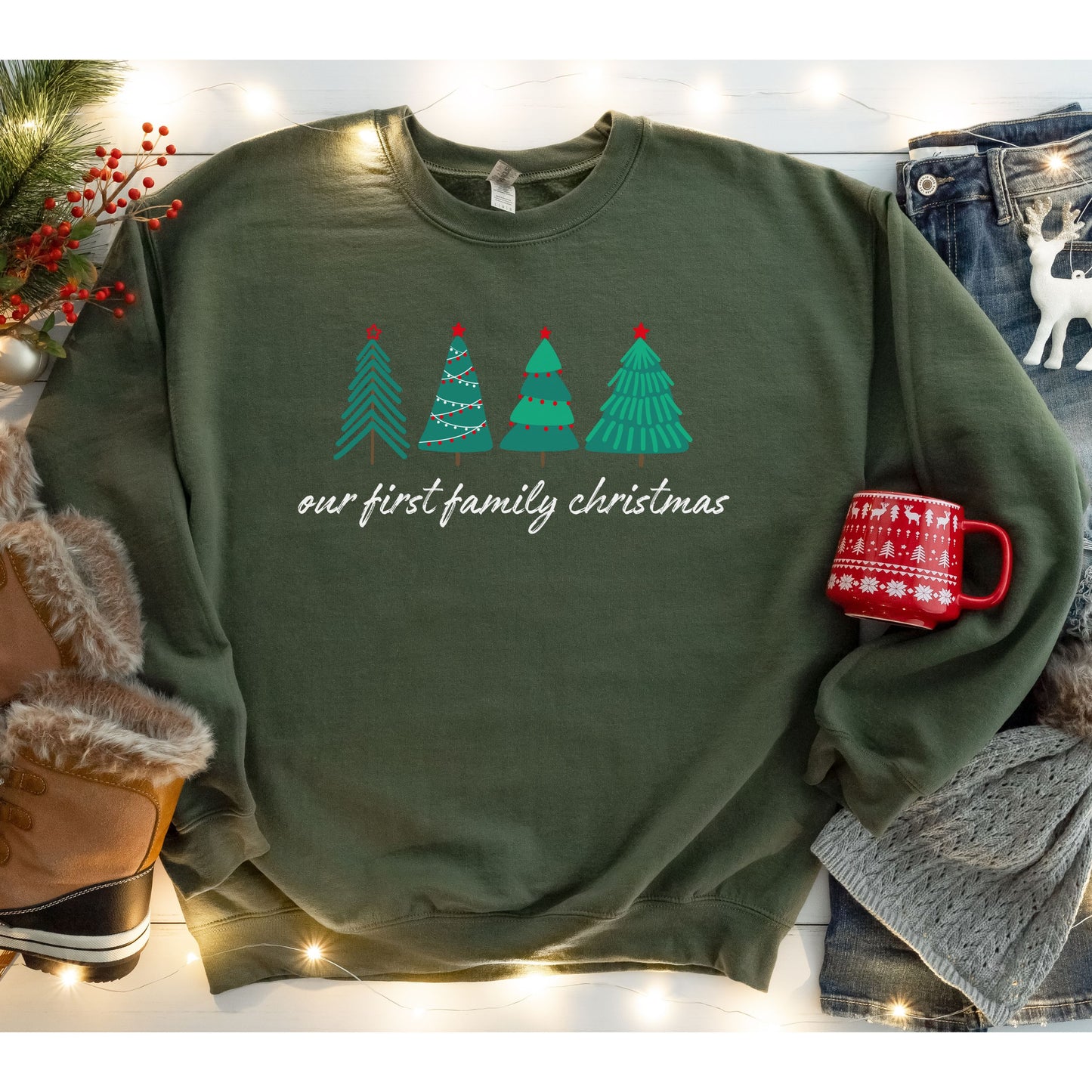 Our First Family Christmas Crewneck Sweatshirt