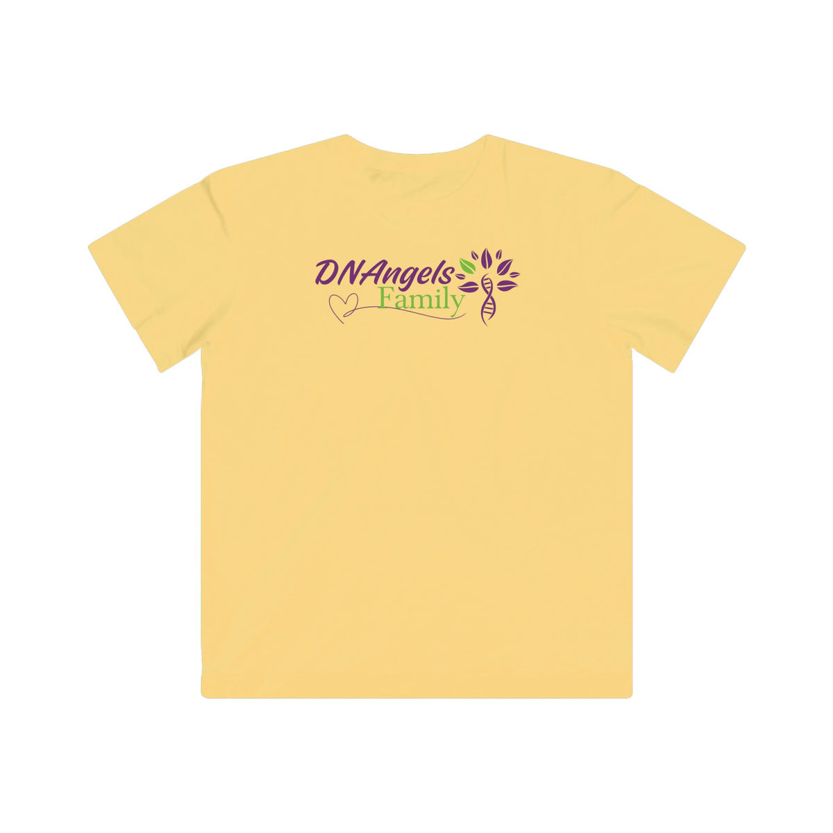 Kids T-Shirt - "DNAngels Family" Purple & Green Logo Tee