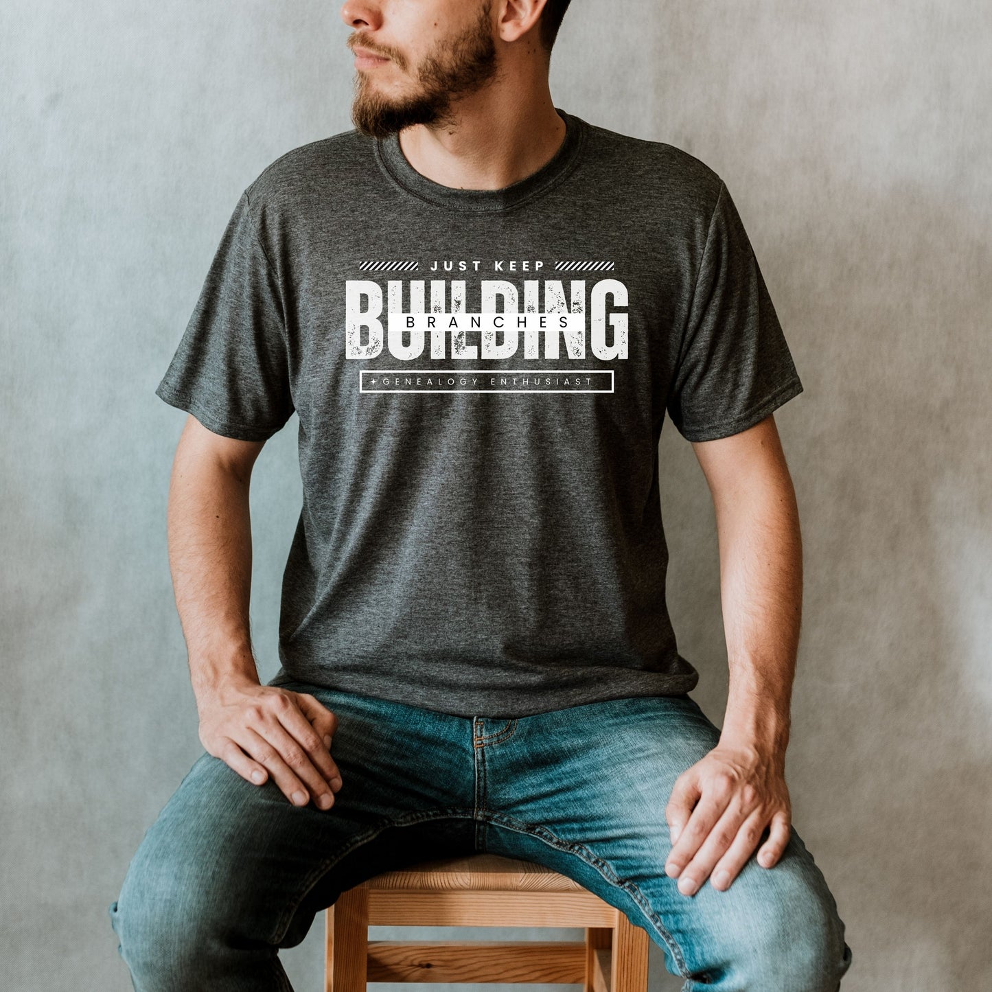 Just Keep Building Branches Genealogy T-Shirt
