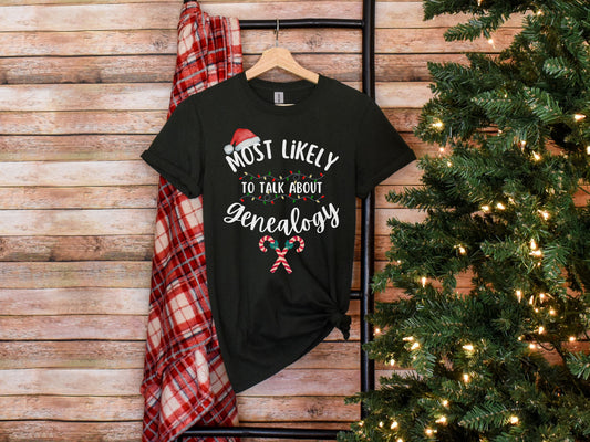 Most Likely To Talk About Genealogy Unisex Softstyle T-Shirt