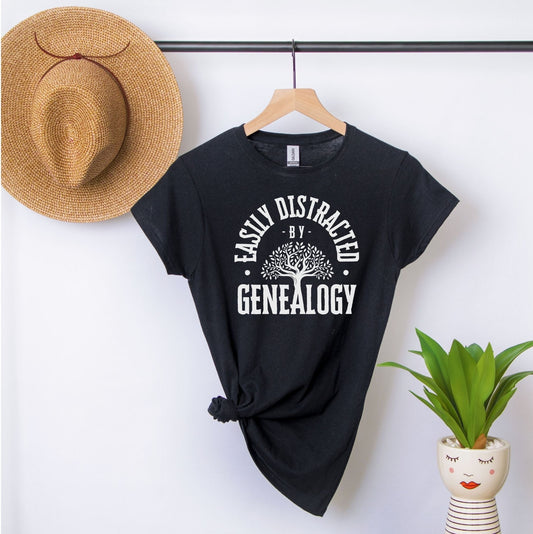 Easily Distracted by Genealogy T-Shirt