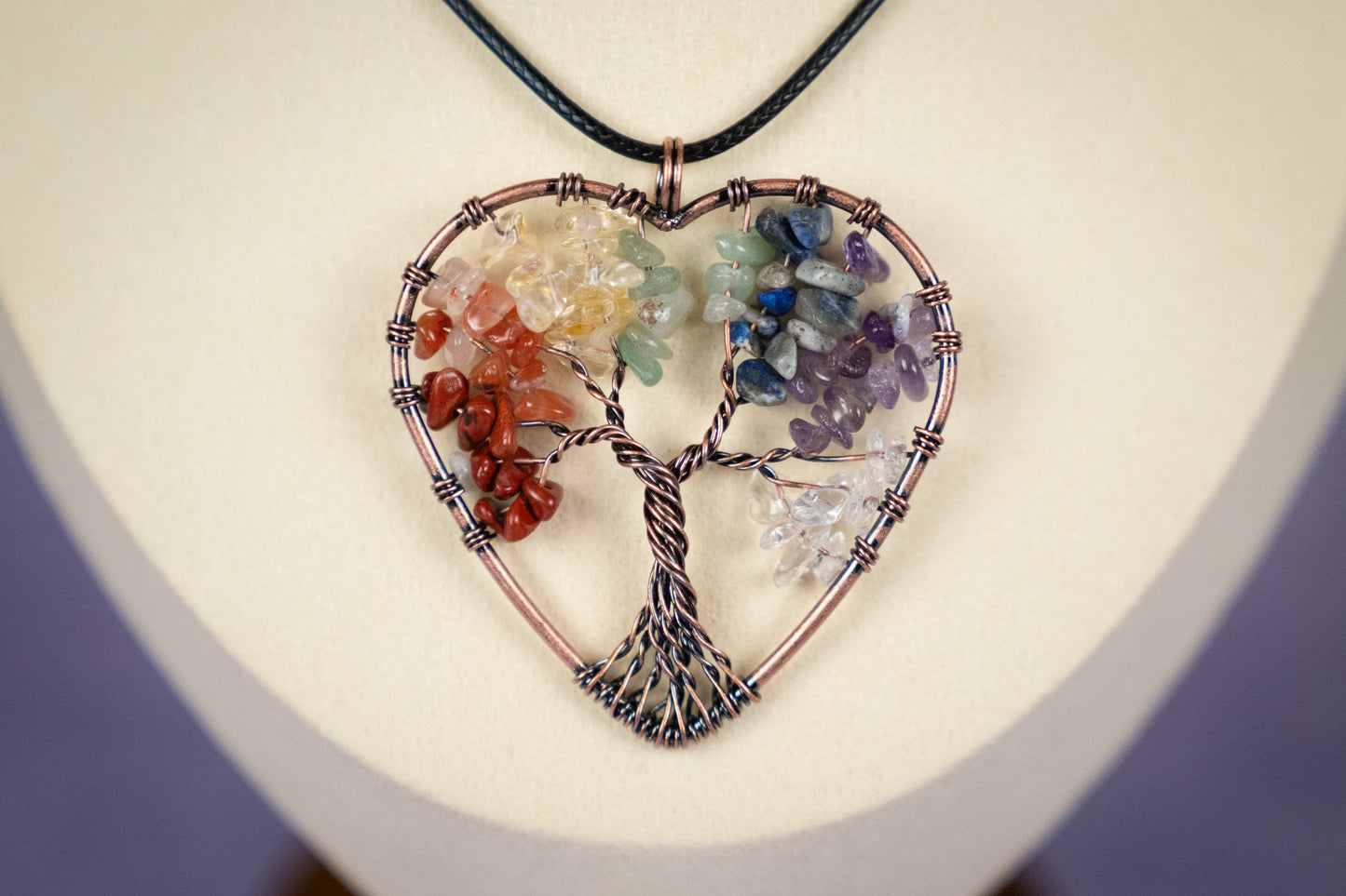 Bronze Tree of Life Heart Necklace