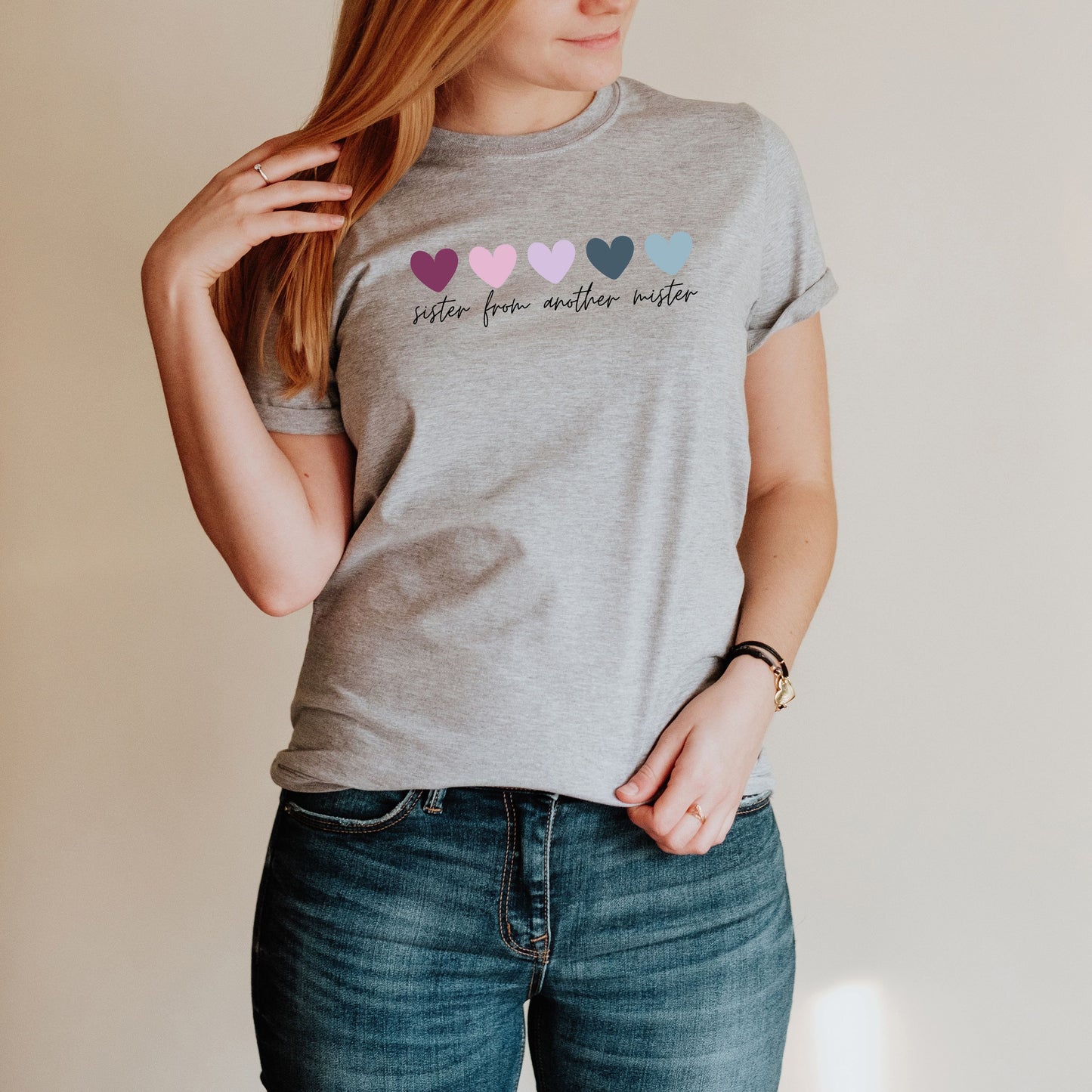 Sister From Another Mister Hearts T-Shirt